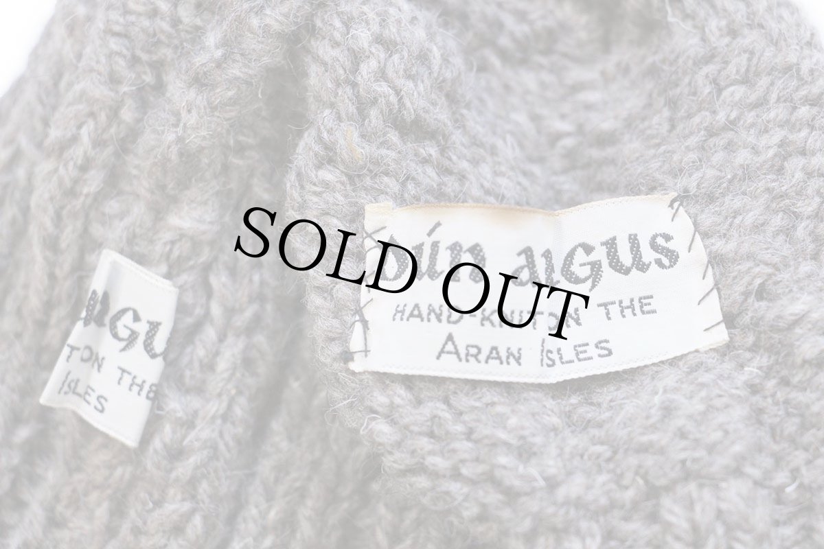 画像5: 70s アイルランド製 Dun anGus ウール ハンドニット キャップ ブラウンベージュ ミックス★ニット帽 (5)