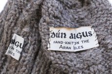 画像5: 70s アイルランド製 Dun anGus ウール ハンドニット キャップ ブラウンベージュ ミックス★ニット帽 (5)