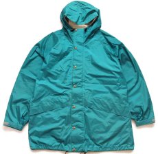画像1: 90s USA製 L.L.Bean STOWAWAY RAINWEAR GORE-TEXゴアテックス ナイロンパーカー 薄緑 XL (1)
