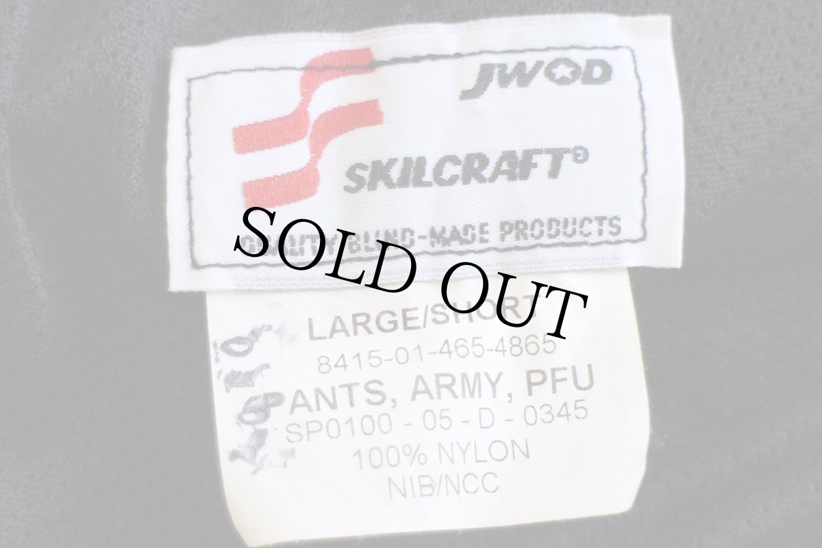 画像6: 00s 米軍 U.S.ARMY PFU トレーニング ナイロンパンツ 黒 L/S★102 IPFU (6)