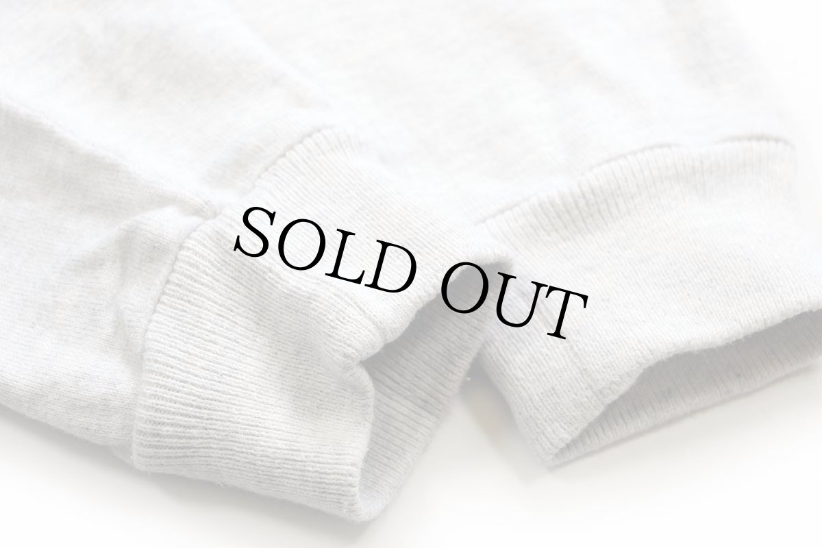 画像6: 90s USA製 L.L.Bean モックネック ヘビー コットン スウェット 杢ライトグレー M (6)