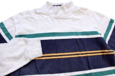 画像3: 80s USA製 L.L.Bean モックネック ヘビー コットン スウェット 杢ライトグレー M (3)