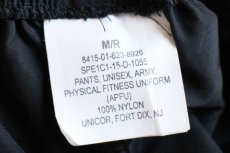画像6: 15 米軍 U.S.ARMY ロゴ刺繍 APFU トレーニング ナイロンパンツ 黒 M/R★93 IPFU (6)