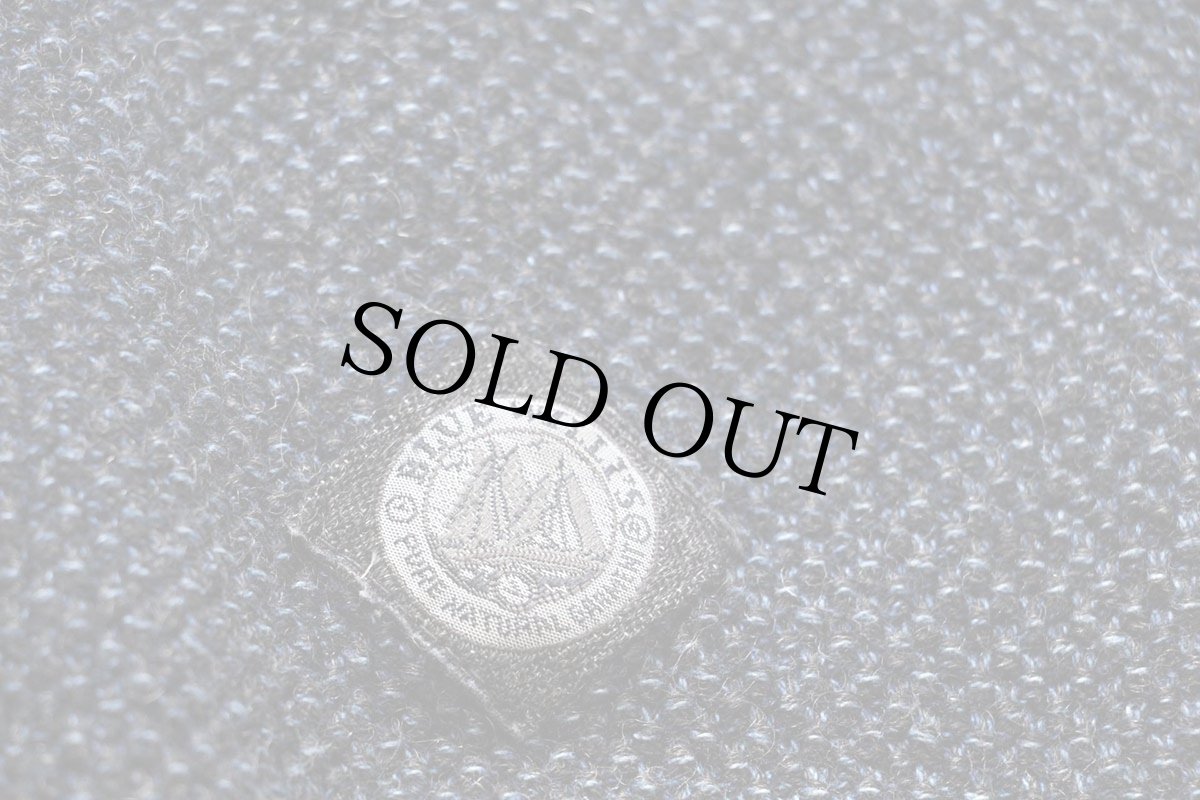 画像5: 90s BLUE WILLI'S ダイヤ柄 襟付き コットンニット セーター チャコールグレー×インディゴ L (5)