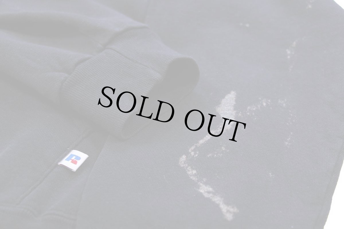 画像6: 90s メキシコ製 RUSSELLラッセル 無地 スウェット ジップパーカー 黒 L★フーディー ブランク (6)