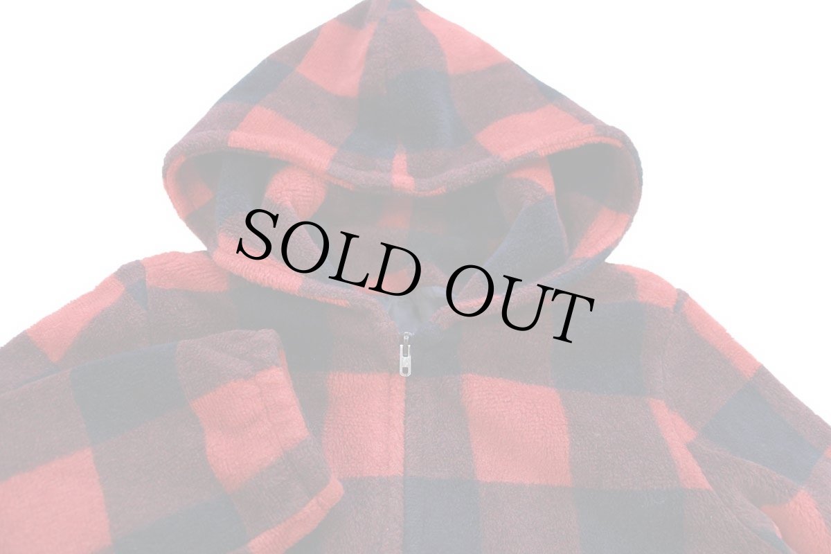 画像3: 70s Sears ブロックチェック パチポケ パイル ジップパーカー S (3)