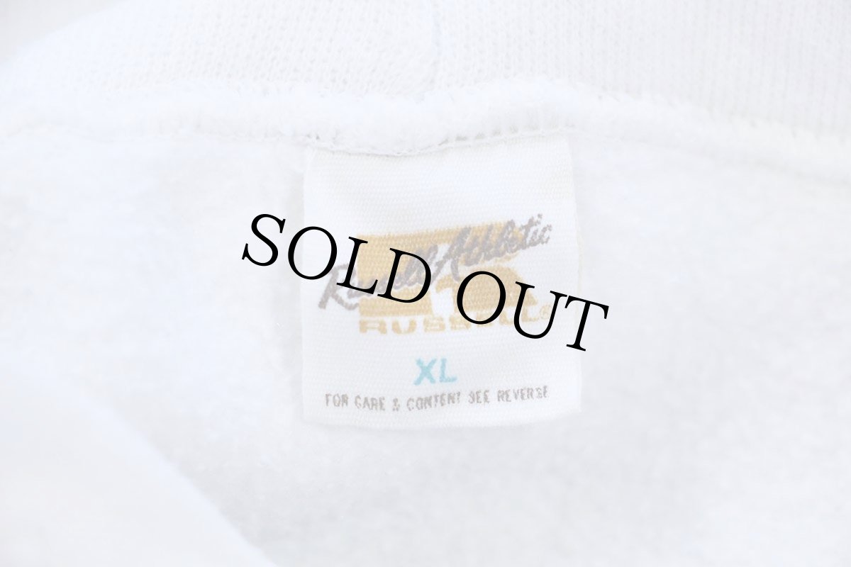 画像4: 70s USA製 RUSSELLラッセル ALABAMA スウェットパーカー 白 XL★フーディー (4)