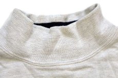 画像5: 80s USA製 L.L.Bean モックネック ヘビー コットン スウェット 杢ライトグレー M (5)