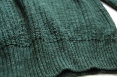 画像5: 80s USA製 L.L.Bean 無地 ローゲージ コットンニット セーター 緑 XL (5)