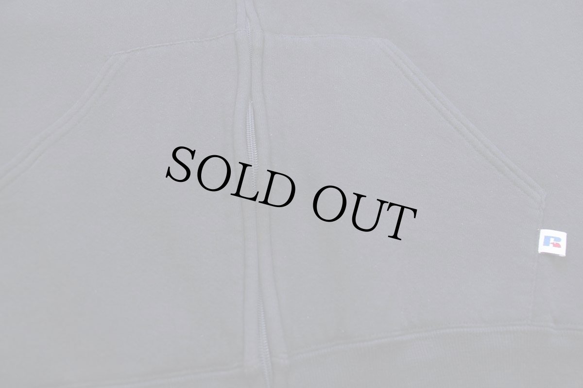 画像5: 90s メキシコ製 RUSSELLラッセル 無地 スウェット ジップパーカー 黒 L★フーディー ブランク (5)