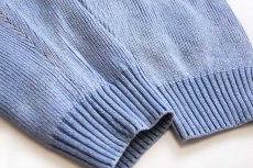 画像5: 90s デンマーク製 BLUE WILLI'S デニム切り替え フルジップ コットンニット セーター インディゴ XXXL★特大 (5)