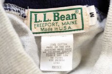 画像4: 80s USA製 L.L.Bean モックネック ヘビー コットン スウェット 杢ライトグレー M (4)