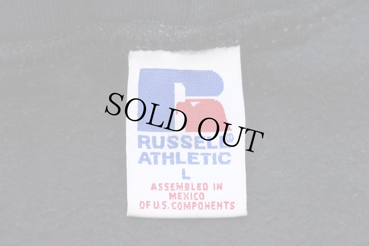 画像4: 90s メキシコ製 RUSSELLラッセル 無地 スウェット ジップパーカー 黒 L★フーディー ブランク (4)