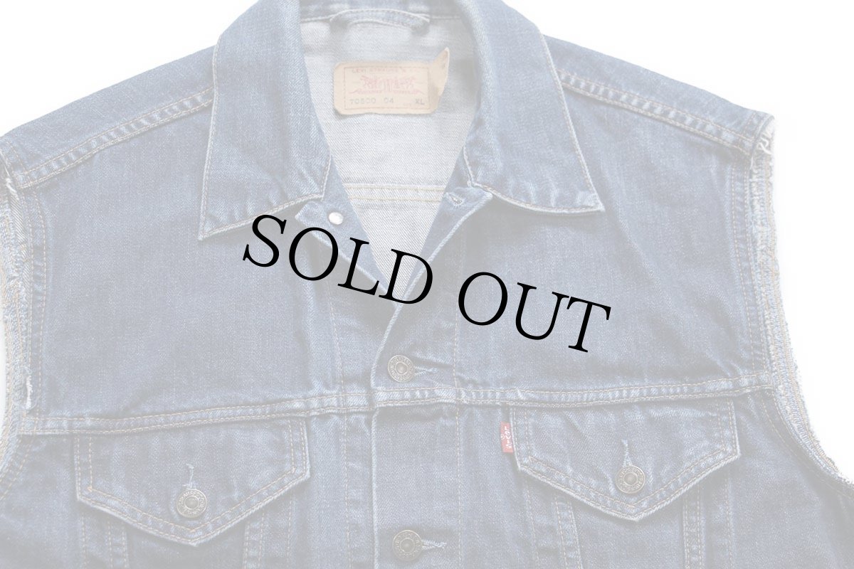 画像3: 00s Levi'sリーバイス 70500 デニム ベスト カスタム XL★ユーロ (3)
