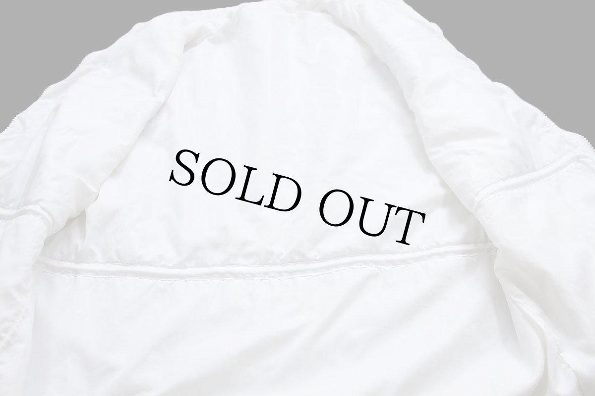 画像5: 80s PORSCHE ポルシェ ライン入り スタンドカラー 中綿入り レーシングベスト 白 (5)