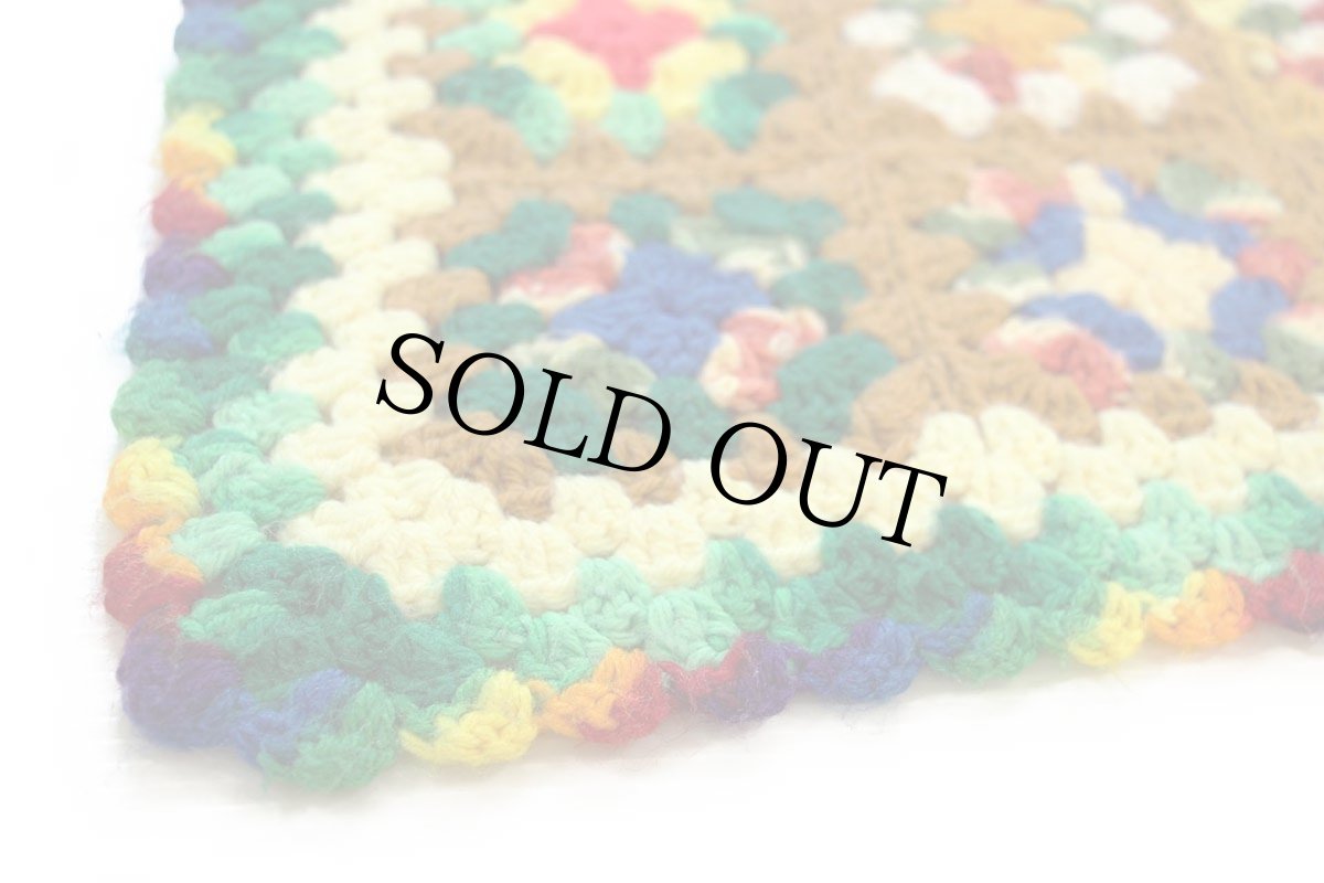 画像4: スクエア モチーフ ニット グラニー ブランケット★H カギ編み (4)