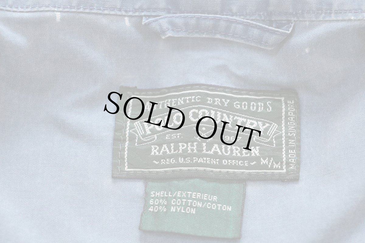 画像4: 80s POLO COUNTRY ポロ カントリー ラルフローレン コットン×ナイロン フィールドコート ブルーグレー フェード★ジャケット (4)