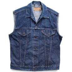 画像1: 00s Levi'sリーバイス 70500 デニム ベスト カスタム XL★ユーロ (1)