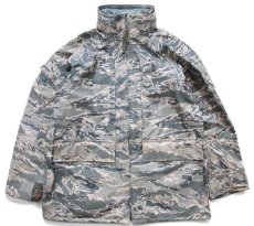 画像1: 00s USA製 米軍 USAF APECS ABU デジタル タイガーカモ GORE-TEX ゴアテックスパーカー リフレクション べルト付き M/R (1)