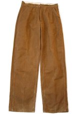 画像2: 60s Bullseye Bill コットン キャンバス ハンティングパンツ 茶 W33 (2)
