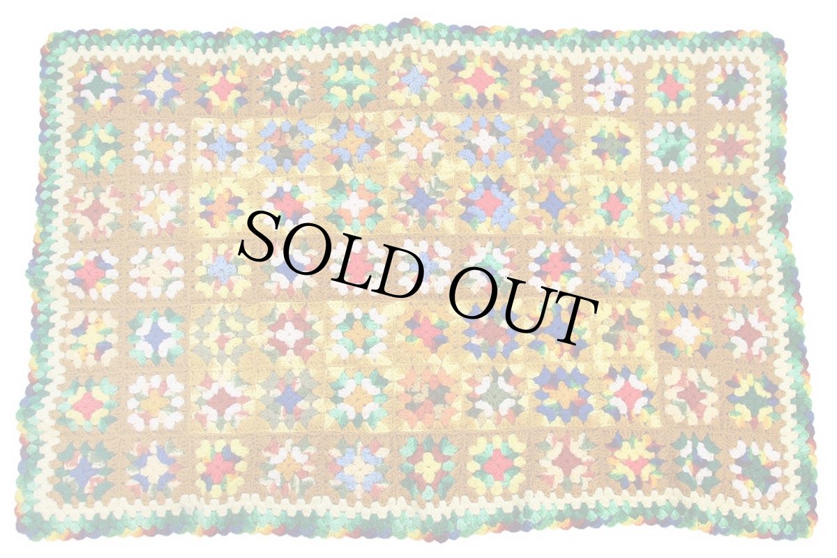 画像2: スクエア モチーフ ニット グラニー ブランケット★H カギ編み (2)