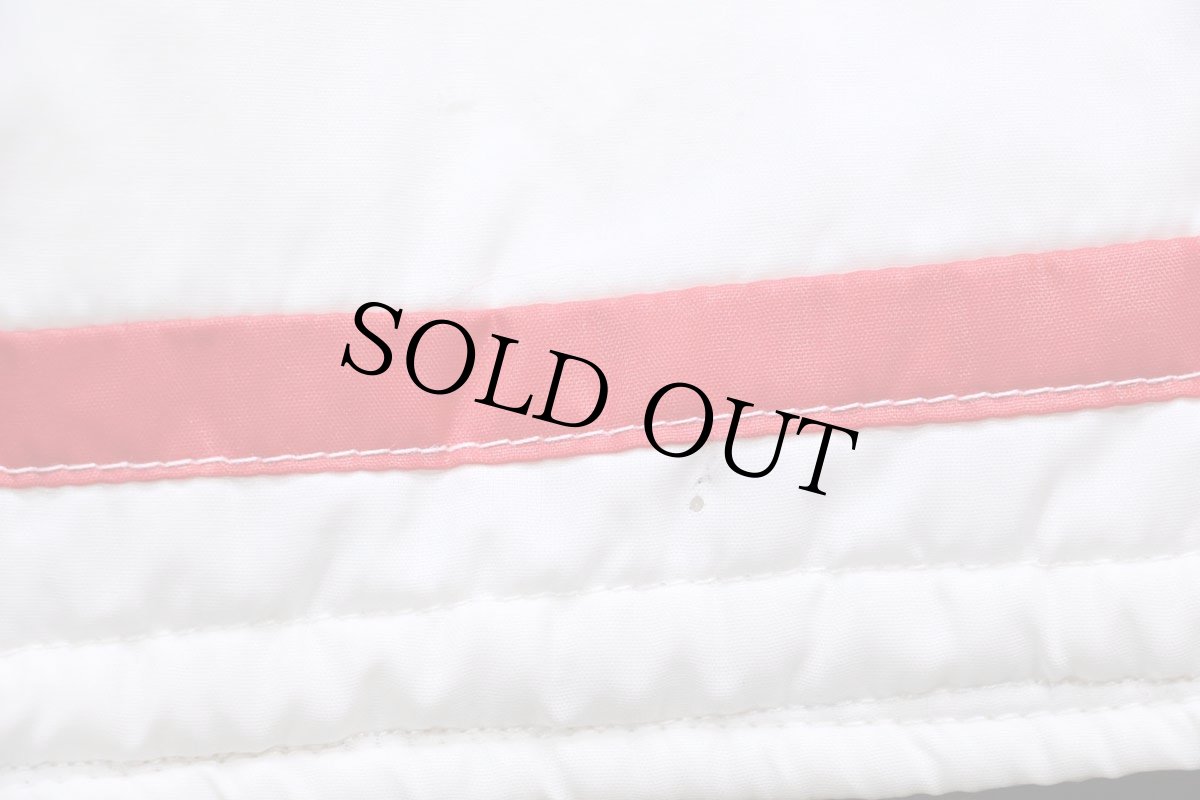 画像6: 80s PORSCHE ポルシェ ライン入り スタンドカラー 中綿入り レーシングベスト 白 (6)