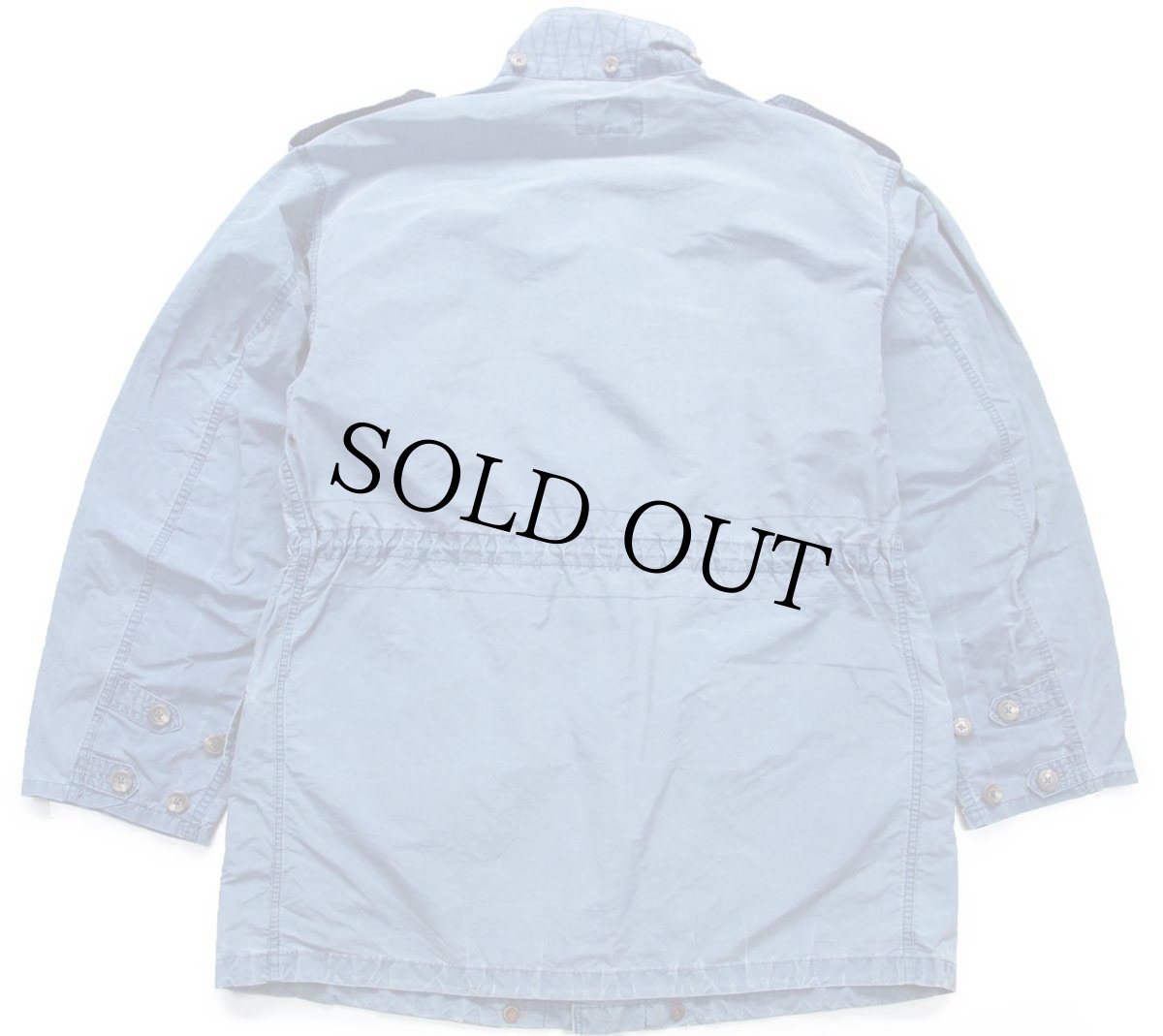 画像2: 80s POLO COUNTRY ポロ カントリー ラルフローレン コットン×ナイロン フィールドコート ブルーグレー フェード★ジャケット (2)