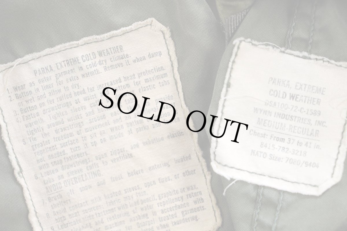 画像5: 70s 米軍 U.S.ARMY M-65 パーカー キルティングライナー付き ボロ オリーブグリーン M-R★モッズコート フィッシュテール (5)