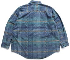 画像2: 90s USA製 L.L.Bean フォークロア柄 ボタンダウン コットン シャモアクロスシャツ XL (2)