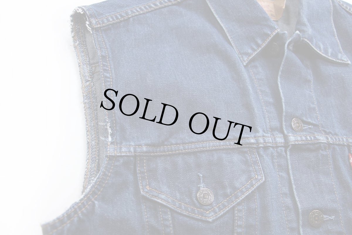 画像6: 00s Levi'sリーバイス 70500 デニム ベスト カスタム XL★ユーロ (6)