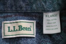 画像4: 90s USA製 L.L.Bean フォークロア柄 ボタンダウン コットン シャモアクロスシャツ XL (4)