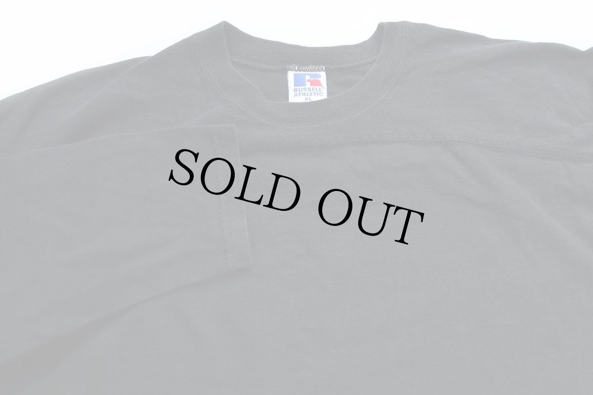 画像3: 90s USA製 RUSSELLラッセル 無地 コットン 長袖Tシャツ 黒 XL (3)