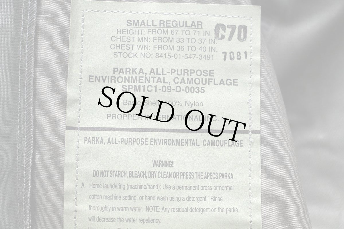 画像4: デッドストック★00s 米軍 USAF APECS ABU デジタル タイガーカモ GORE-TEX ゴアテックスパーカー S-R★03 (4)