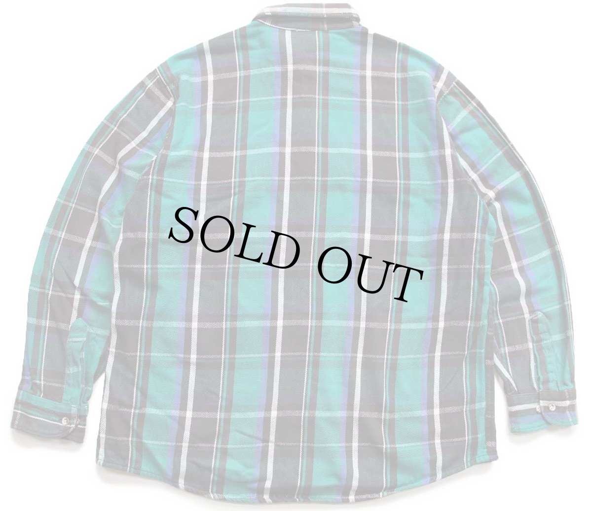 画像2: 90s FIELD&STREAM チェック コットン フランネルシャツ XL-T (2)