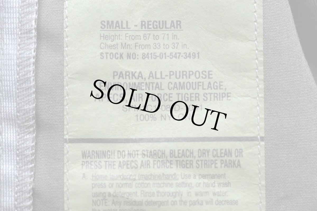 画像4: デッドストック★00s 米軍 USAF APECS ABU デジタル タイガーカモ GORE-TEX ゴアテックスパーカー S-R★08 (4)