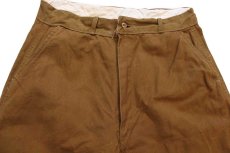 画像4: 60s Bullseye Bill コットン キャンバス ハンティングパンツ 茶 W33 (4)
