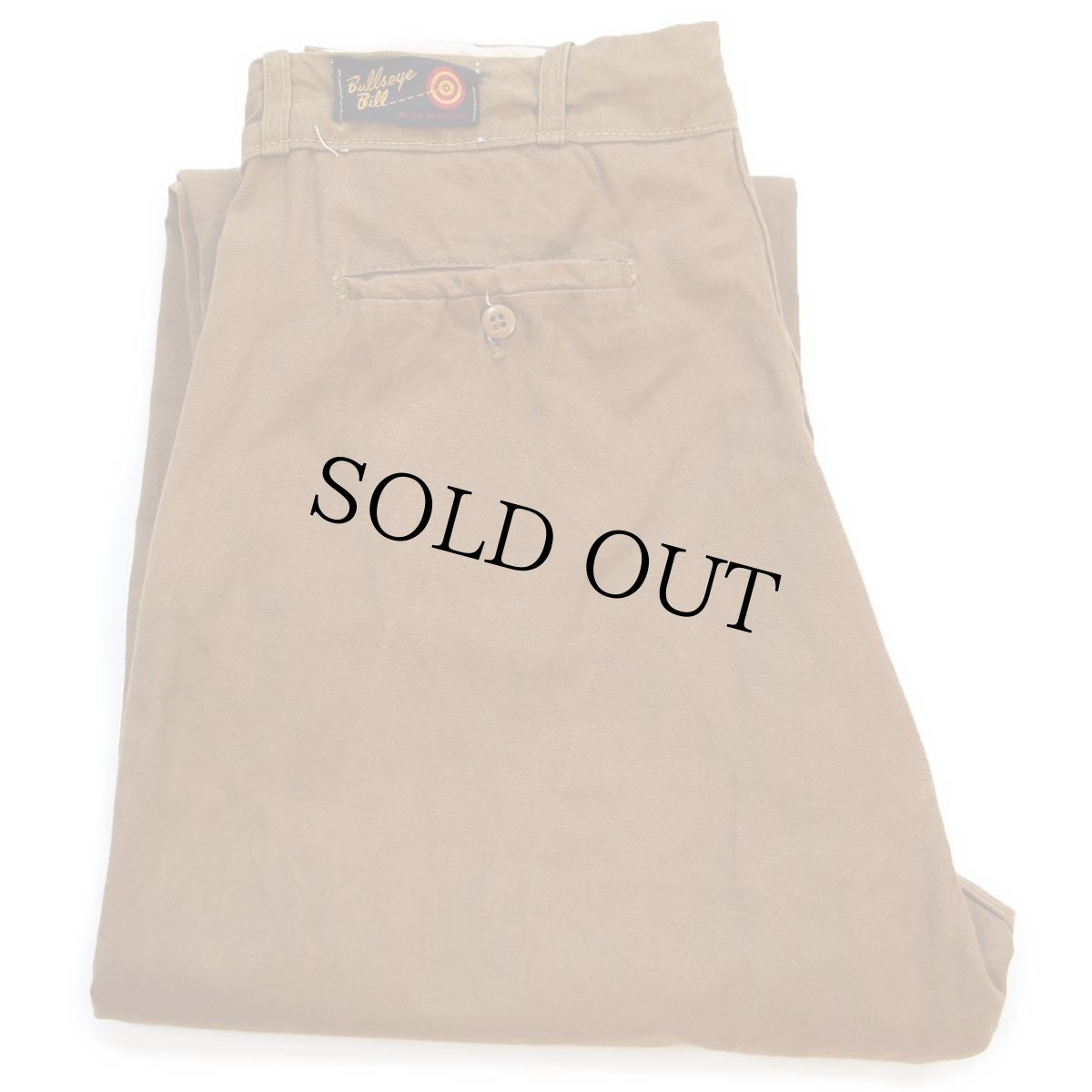 画像1: 60s Bullseye Bill コットン キャンバス ハンティングパンツ 茶 W33 (1)