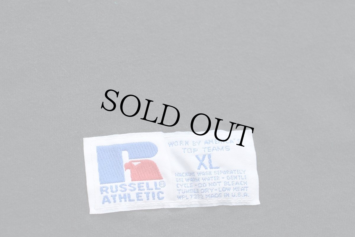 画像5: 90s USA製 RUSSELLラッセル 無地 コットン 長袖Tシャツ 黒 XL (5)