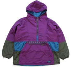 画像1: 90s USA製 L.L.Bean チロリアンテープ マルチカラー Thinsulate 中綿入り ナイロン アノラックパーカー L-L (1)