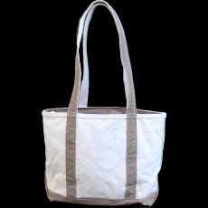 画像2: USA製 L.L.Bean BOAT AND TOTE DPK 刺繍 キャンバス トートバッグ ジップトップ ブラウンベージュ M★ミディアム (2)