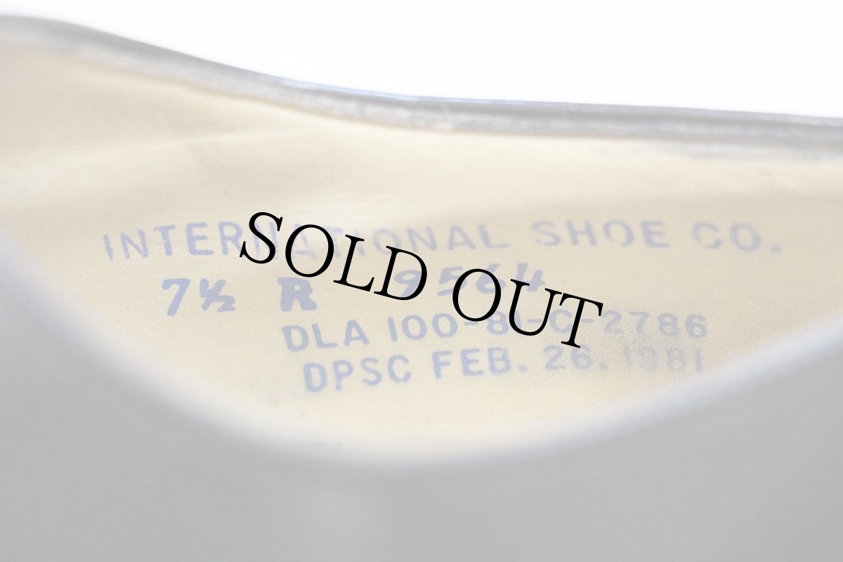 画像5: 80s 米軍 サービスシューズ レザーシューズ 黒 7.5R★革靴 (5)