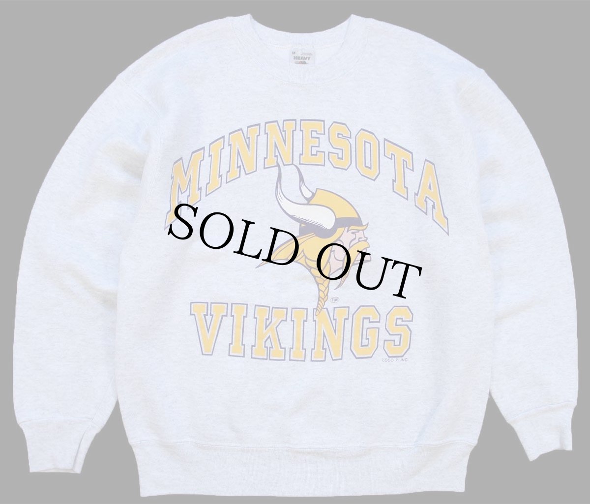 画像1: 90s USA製 NFL MINNESOTA VIKINGS スウェット 杢グレー M (1)