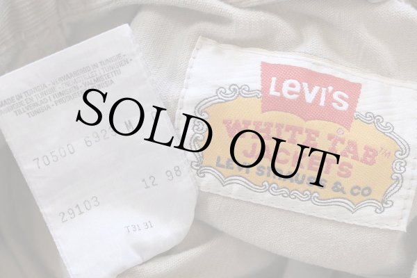 90s Levi'sリーバイス WHITE TAB JACKETS 70500 コットン コーデュロイ 90s Levi'sリーバイス WHITE TAB JACKETS 70500 コットン コーデュロイ