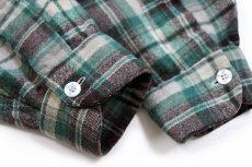 画像6: 70s USA製 PENDLETONペンドルトン チェック オープンカラー ウールシャツ L (6)