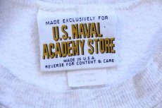 画像4: USA製 NAVY U.S.NAVAL ACADEMY リバースウィーブ スウェット 杢ライトグレー L (4)