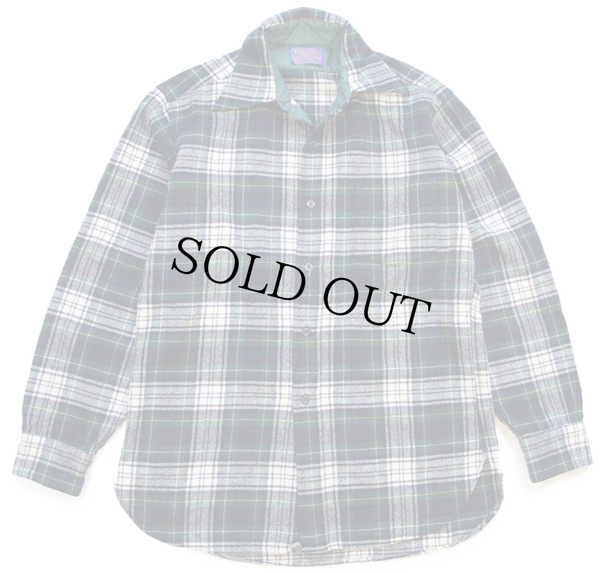 画像1: 70s USA製 PENDLETONペンドルトン タータンチェック ウールシャツ M (1)