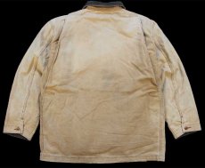 画像2: 90s USA製 L.L.Bean PRIMALOFTプリマロフト 中綿入りライナー付き ダック地 フィールドコート 茶 フェード M★A ジャケット (2)