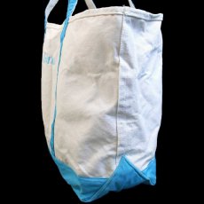 画像3: 00s USA製 L.L.Bean BOAT AND TOTE Gina 刺繍 キャンバス トートバッグ ライトブルー XL★エクストララージ (3)