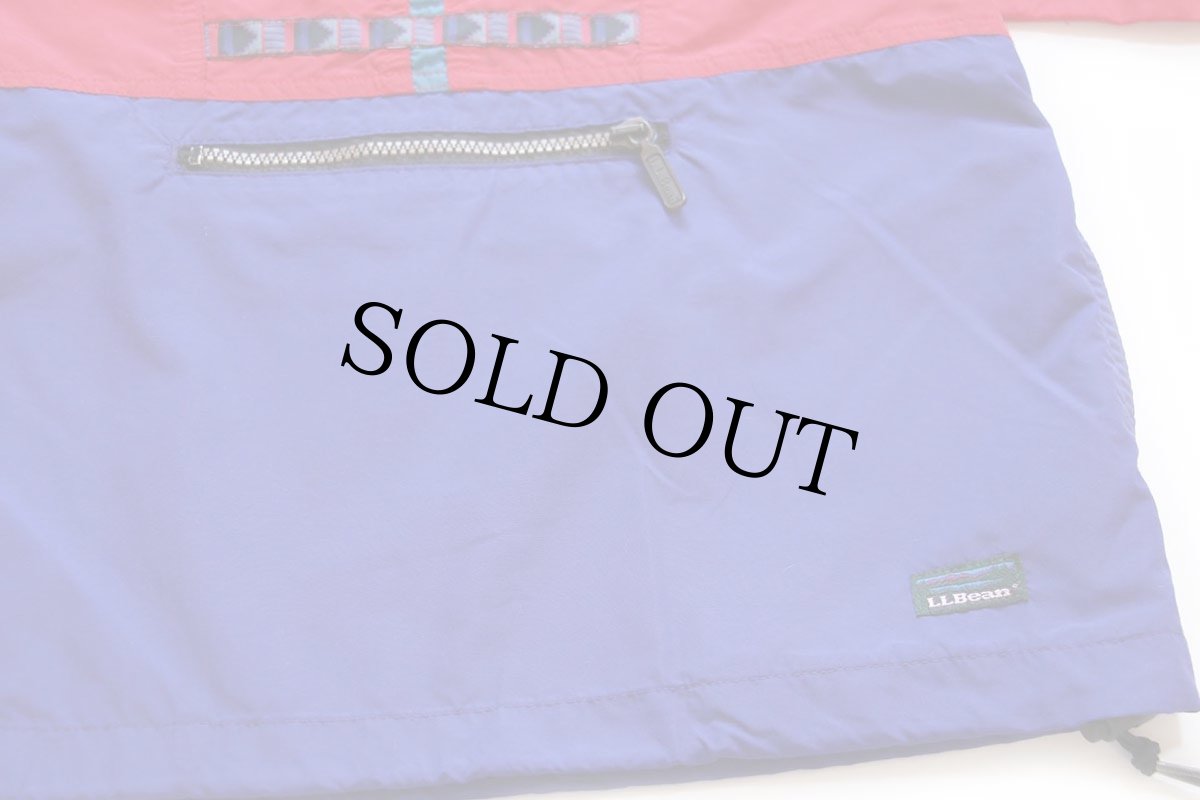 画像5: 90s L.L.Bean チロリアンテープ ツートン ナイロン アノラックパーカー KIDS S (5)