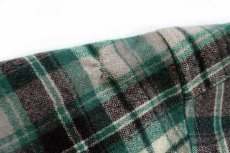 画像7: 70s USA製 PENDLETONペンドルトン チェック オープンカラー ウールシャツ L (7)